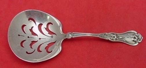 Whiting Violet Sterling Silver Pierced Nut Spoon 4.5 Inch (1 of 1)