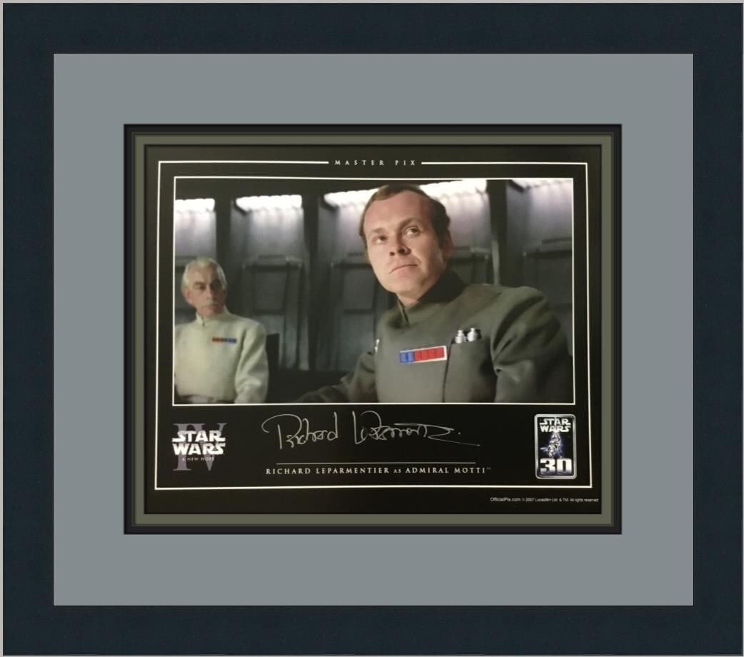 Star Wars IV Admiral Motti Signed Photo Custom Framed by Richard Leparmentier (1 of 4)