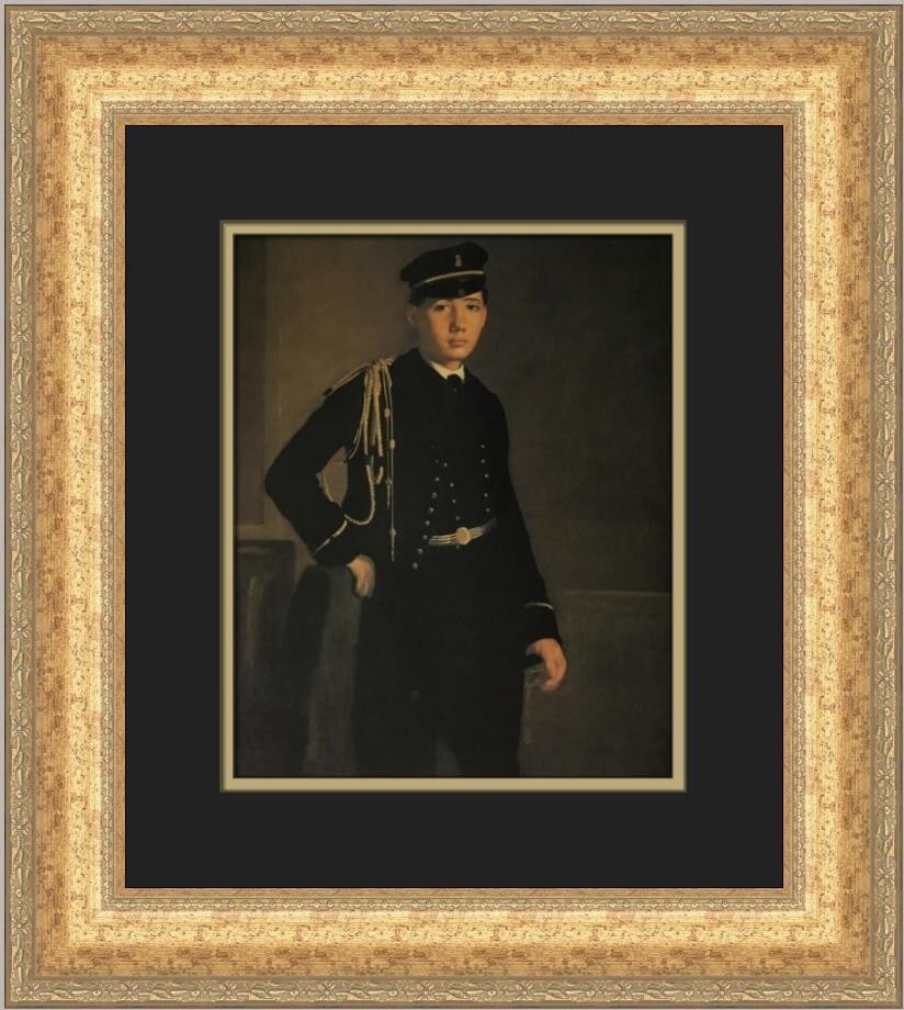 Edgar Degas Achille Degas Cadet Uniform Custom Framed Print 1984 (1 of 2)
