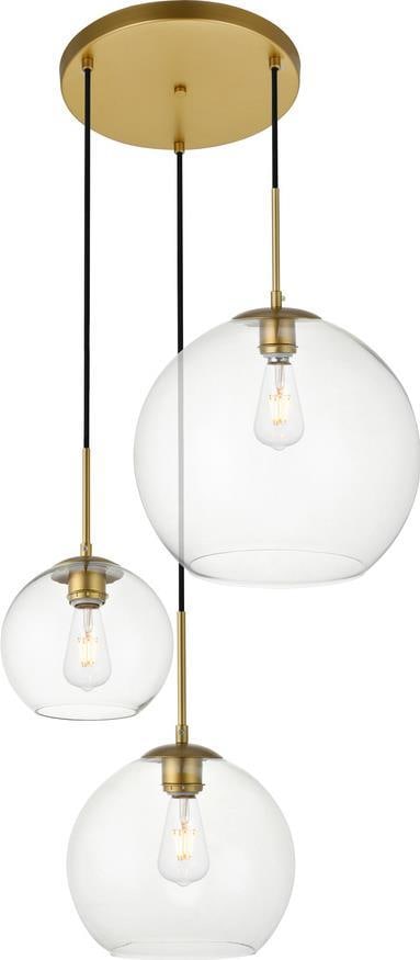 Baxter Collection Brass Pendant Light 11.80H 20.90W 20.90D UL-Listed (1 of 1)