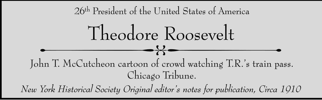 Theodore Roosevelt 1902 Publication Proofs Train Cartoon Framed (1 of 8)