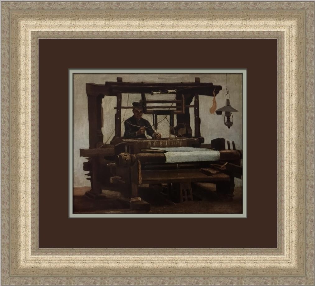 Vincent Van Gogh The Loom Custom Framed Print 17 x 19: Vincent Van Gogh The Loom Custom Framed Print 17 x 19 This stunning custom framed print titled "The Loom" by artist Vincent Van Gogh showcases a beautiful expressionism impressionism style. The print