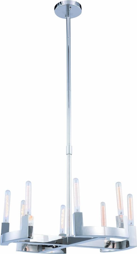 Elegant Lighting Modern Corsica Pendant Light Polished Nickel 51H 26W 26D: Elegant Lighting Modern Corsica Pendant Light Polished Nickel 51H 26W 26D Illuminate your space with the Modern Corsica Pendant, a stunning addition to contemporary interiors. This pendant light featu