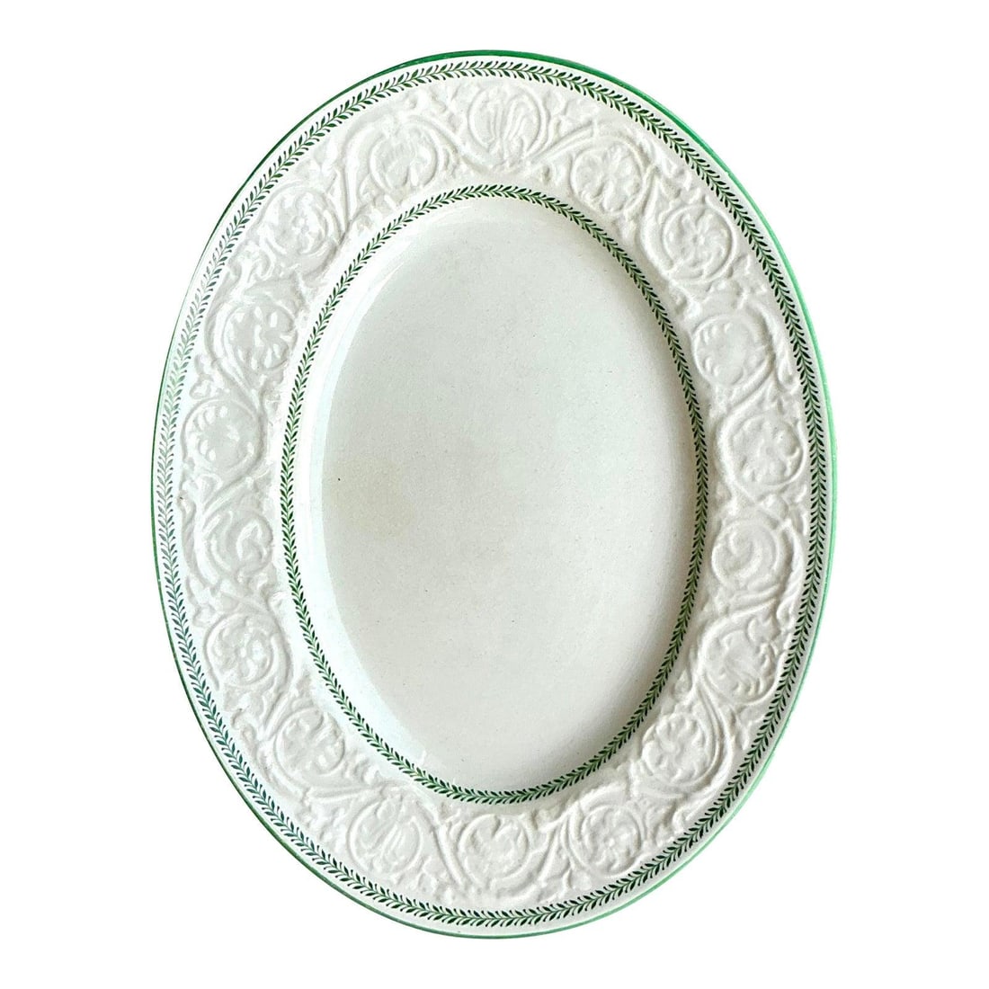 Vintage Wedgwood Patrician Oval Ceramic Platter with Floral Border (1 of 5)