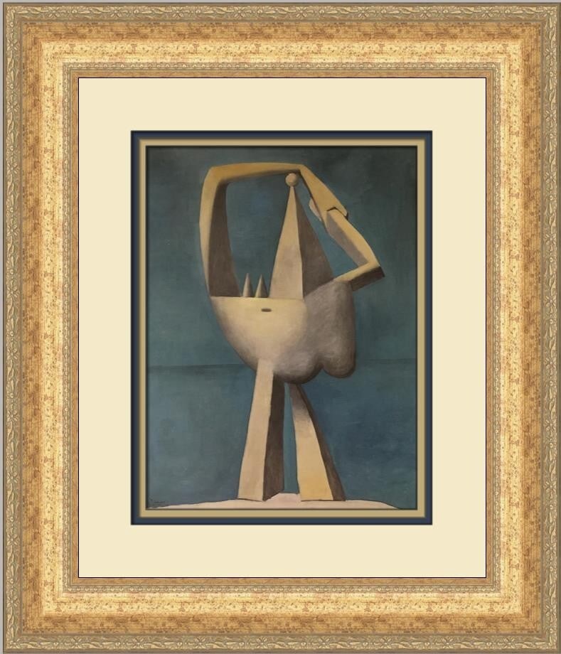 Pablo Picasso Nude Standing By The Sea Custom Framed Art Print: Pablo Picasso Nude Standing By The Sea Custom Framed Art Print This exquisite custom framed print features Pablo Picasso's artwork titled "Nude Standing By The Sea." Measuring 19 in height and 17 in w