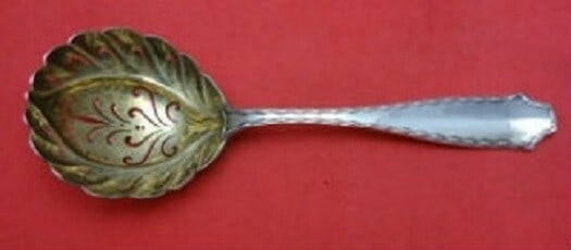 Tiffany & Co Marquise Sterling Silver Sugar Sifter Gold Wash 7 1/4 (1 of 2)