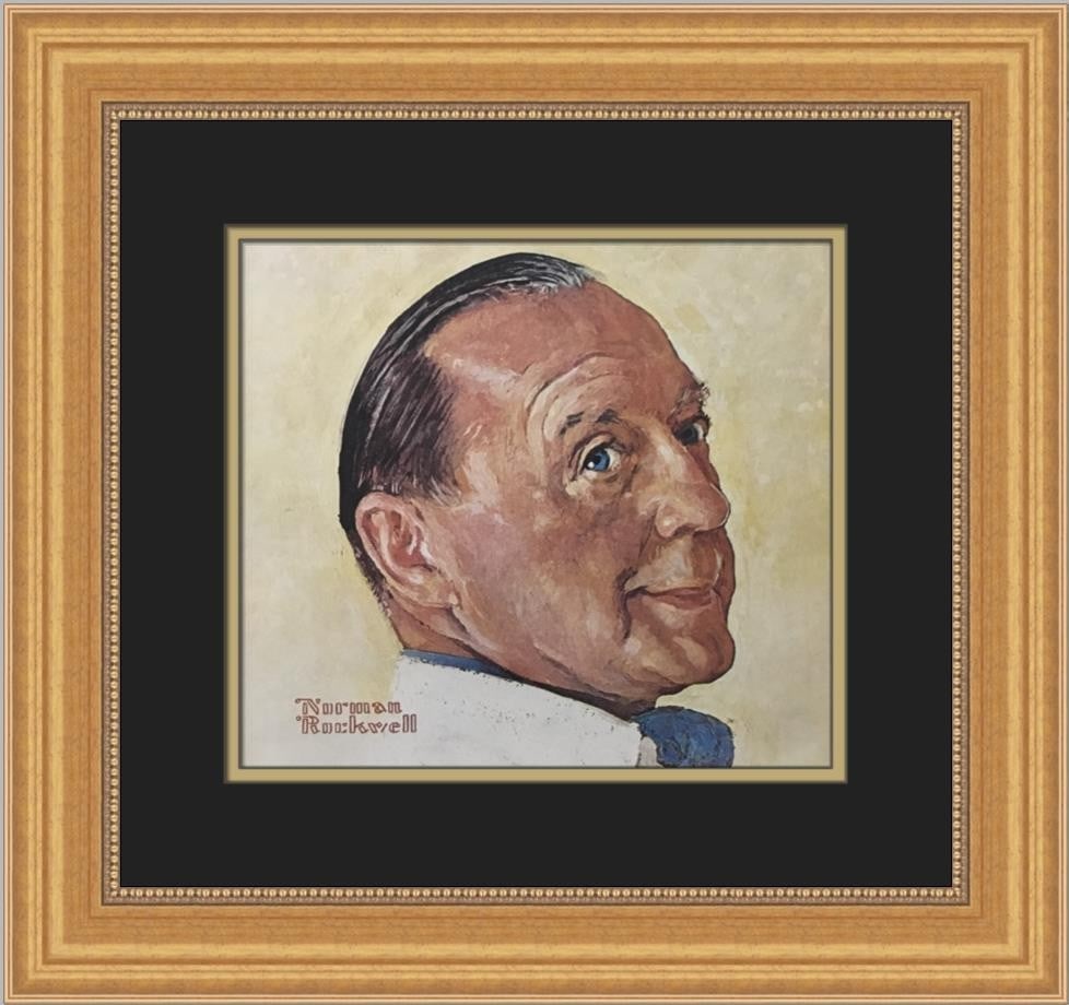Norman Rockwell Jack Benny Custom Framed Lithograph Print (1 of 2)