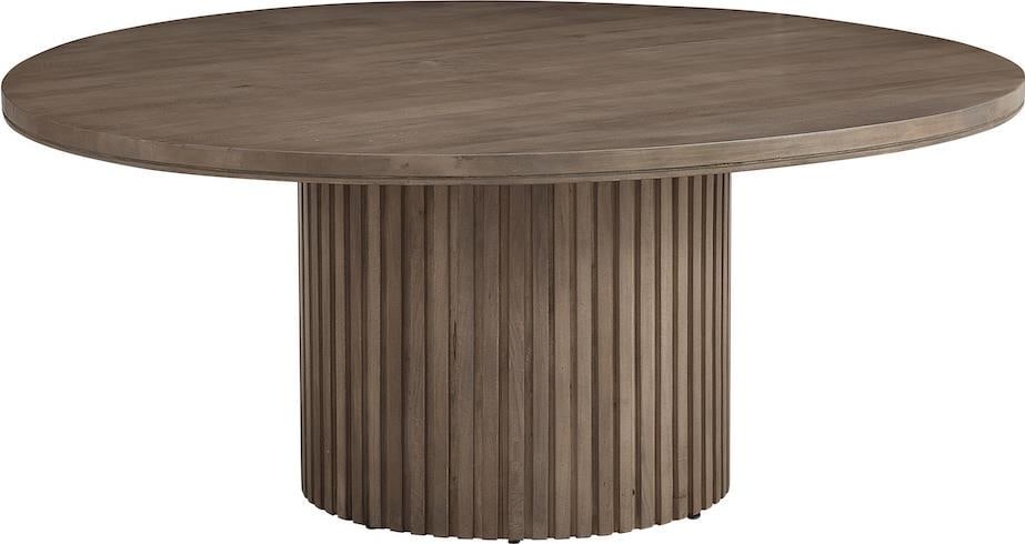 Alder Tweed Bradley Round Dining Table 60-inch Mango Wood Misted Ash Finish (1 of 2)