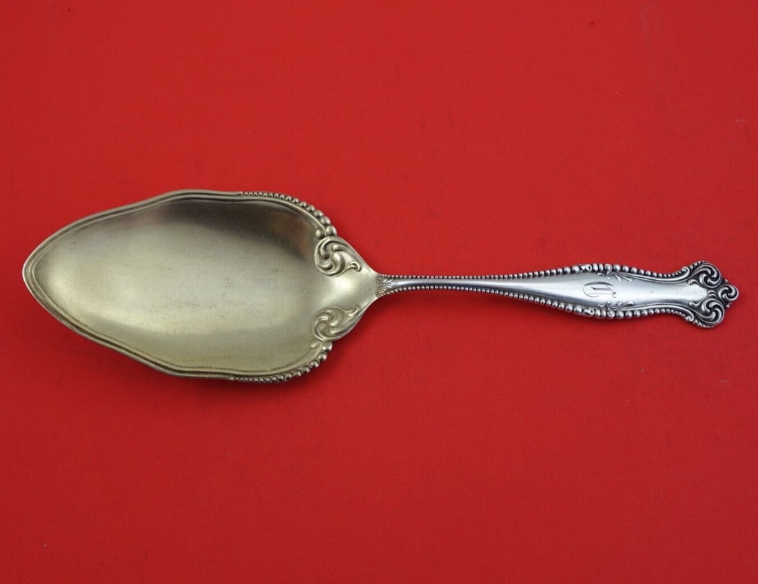Towle Canterbury Sterling Silver Pie Server Gold Washed 9 inch (1 of 3)