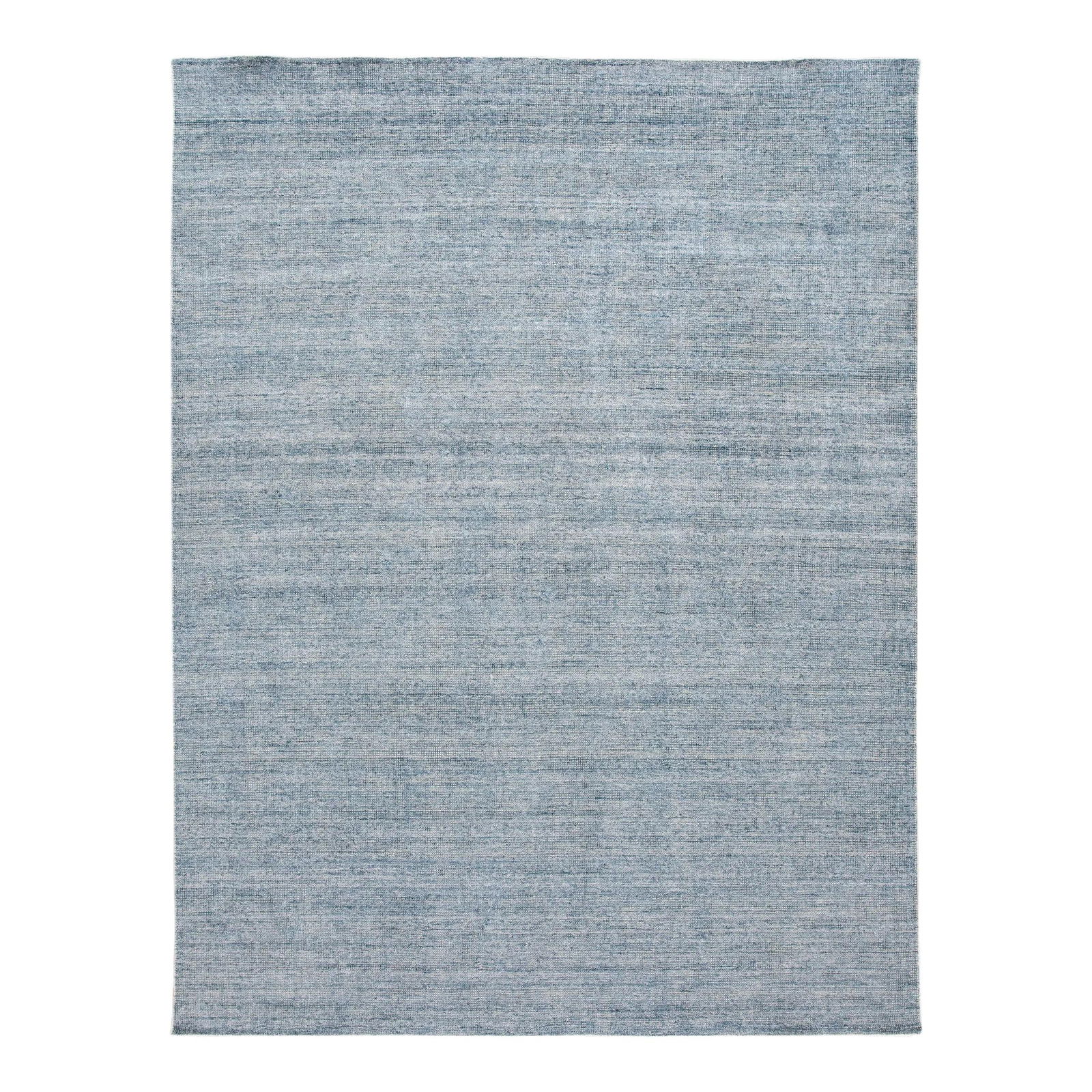 Blue Handmade Bamboo Silk Boho Rug 9' x 12' (1 of 8)