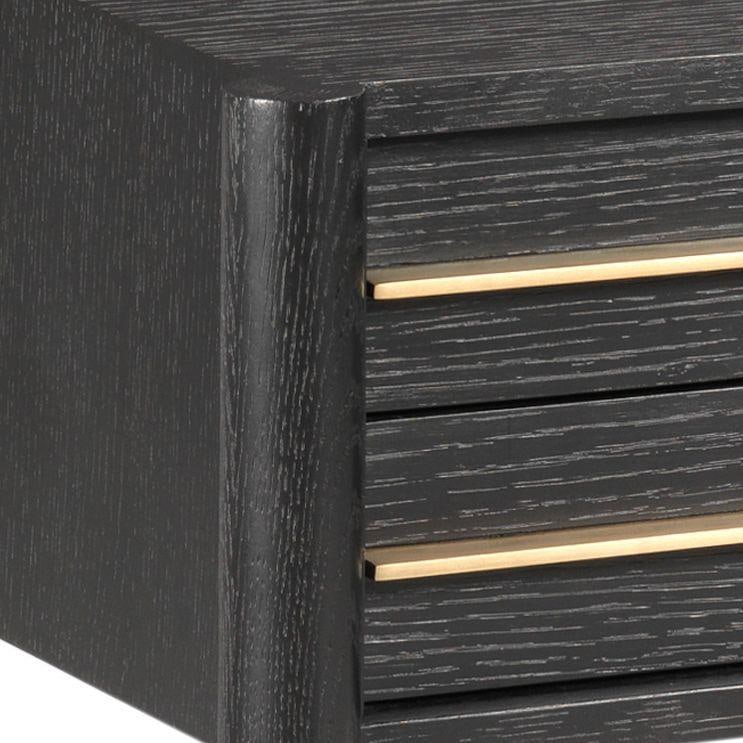 Woodbridge Belvedere Sable Wood Bedside Table with Drawers: Woodbridge Belvedere Sable Wood Bedside Table with Drawers Introducing an elegant bedside table crafted in a vintage-inspired design, perfect for adding a touch of sophistication to any bedroom. This