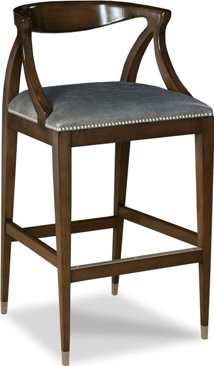 Woodbridge Samba Gray Leather Danish Style Counter Stool 34H (1 of 3)