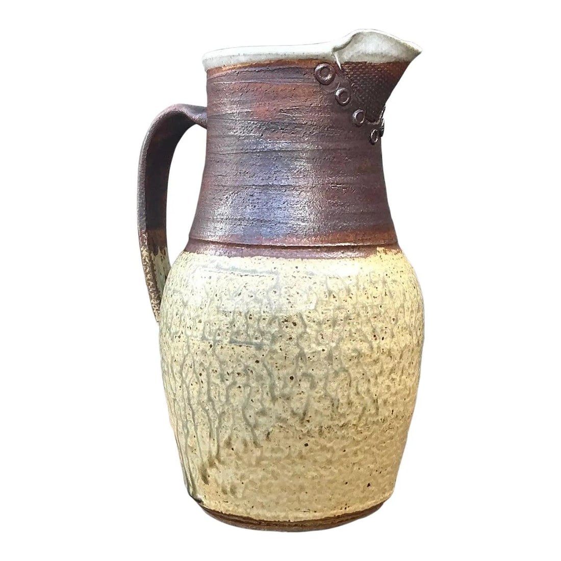 Vintage Mid-Century Studio Pottery Vase with Bronze-Brown Glaze (1 of 7)