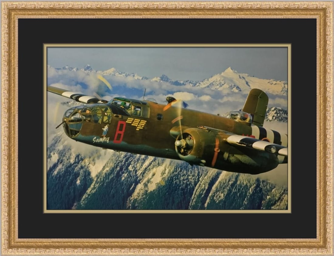 North American B-25D Mitchell B Custom Framed Art Print by Philip Makanna (1 of 2)