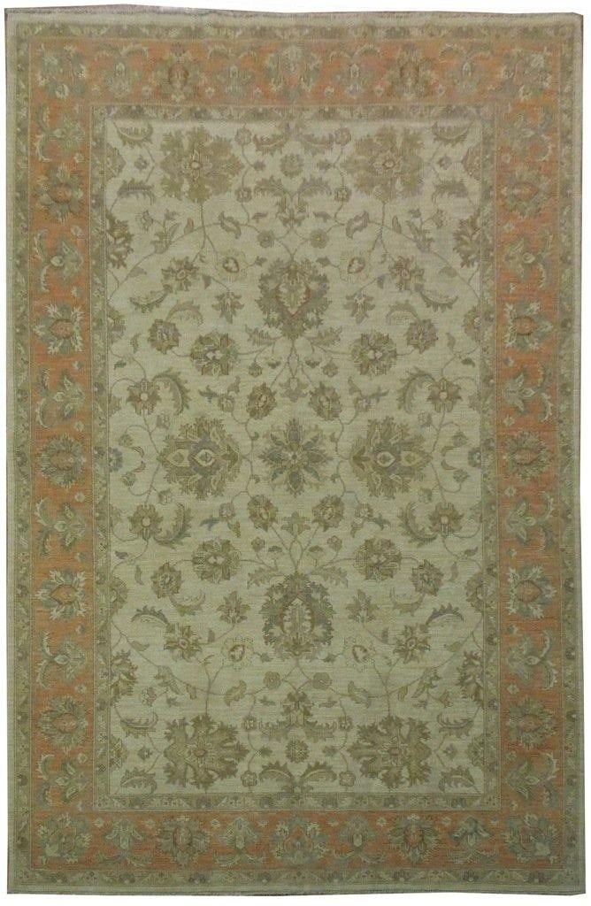 Handcrafted 6'7" x 10' Ivory Chobi Peshawar Rug (1 of 8)