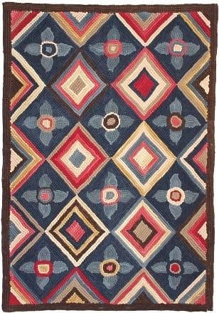 Americana Style Camp Galore Multi-Color Hooked Rug 2x3 ft (1 of 1)