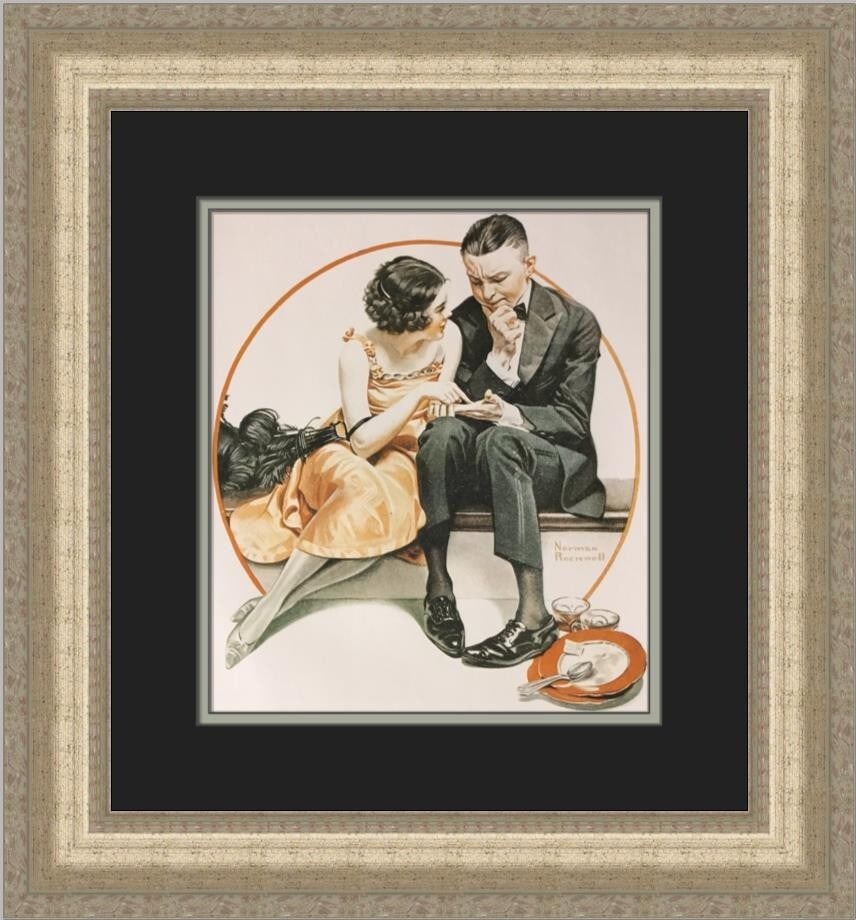 Norman Rockwell A Night on the Town Custom Framed Art Print (1 of 2)