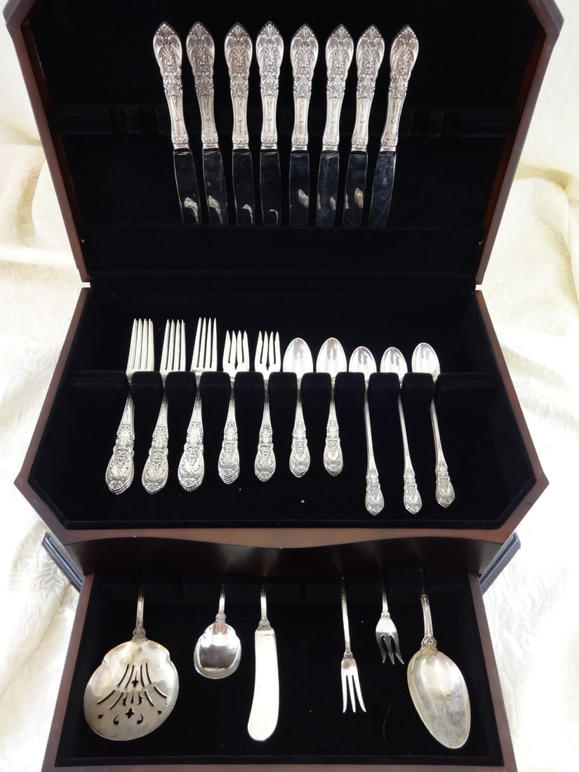 Richelieu International Sterling Silver Flatware Set 45 Pieces with Storage Chest (1 of 7)