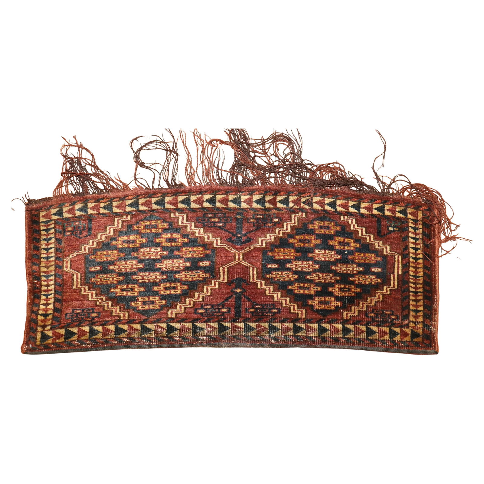 Antique 19th Century Tribal Tekke Rug 15 x 39 Wool Hand-Woven (1 of 5)