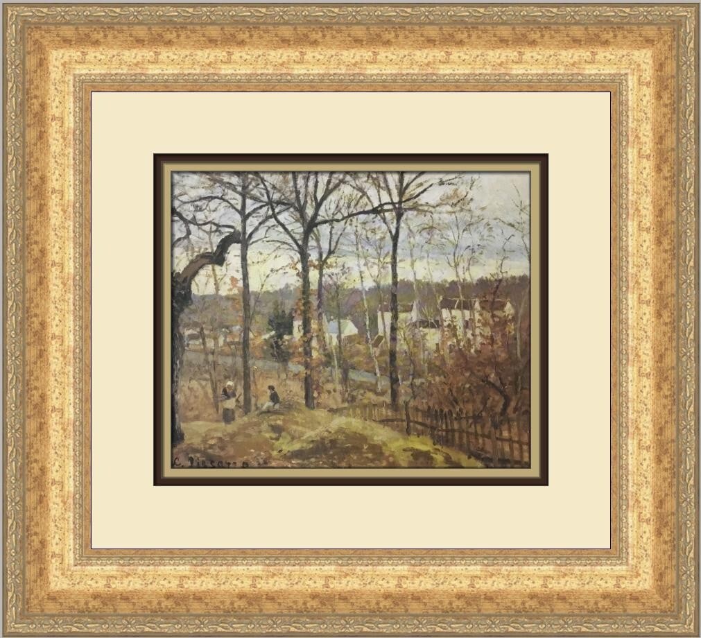 Camille Pissarro Winter Landscape Custom Framed Art Print 17 x 18 (1 of 2)