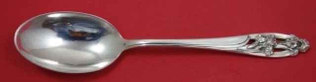 International Sterling Silver Serving Spoon Silver Iris 8 3/8" (1 of 2)