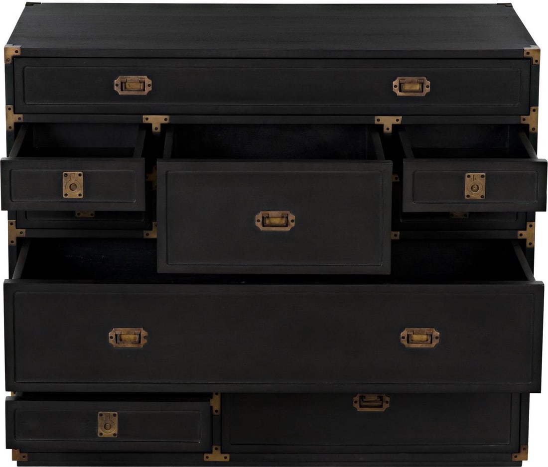 Noir Charles Classic Mahogany Chest Blue Pale Finish (1 of 18)