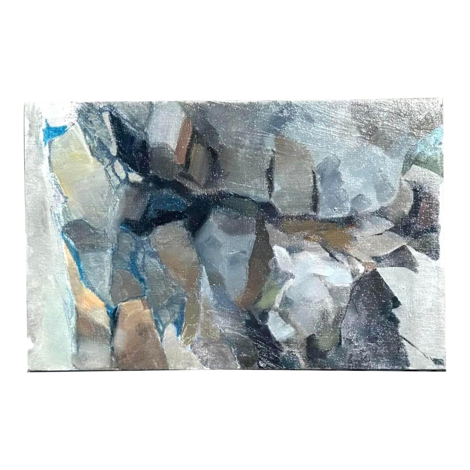 Vintage Boho Abstract Oil Painting 20x13 on Canvas (1 of 3)