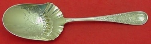 Gorham Hindostanee Sterling Silver Scalloped Berry Spoon 8 3/4" (1 of 2)