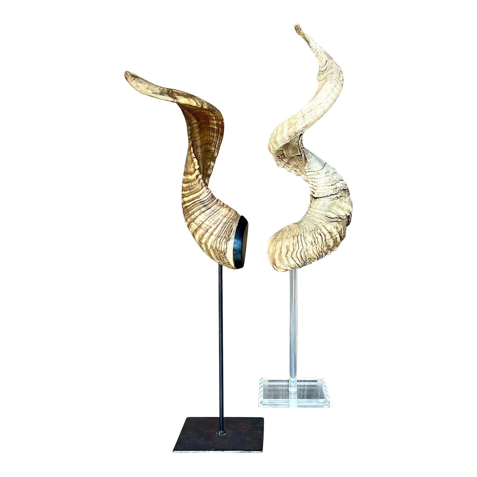 Vintage Boho Antler Decor Set on Pedestals (1 of 5)