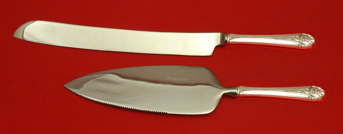 Towle Royal Windsor Sterling Silver Wedding Cake Set 2pc Custom Handle (1 of 1)