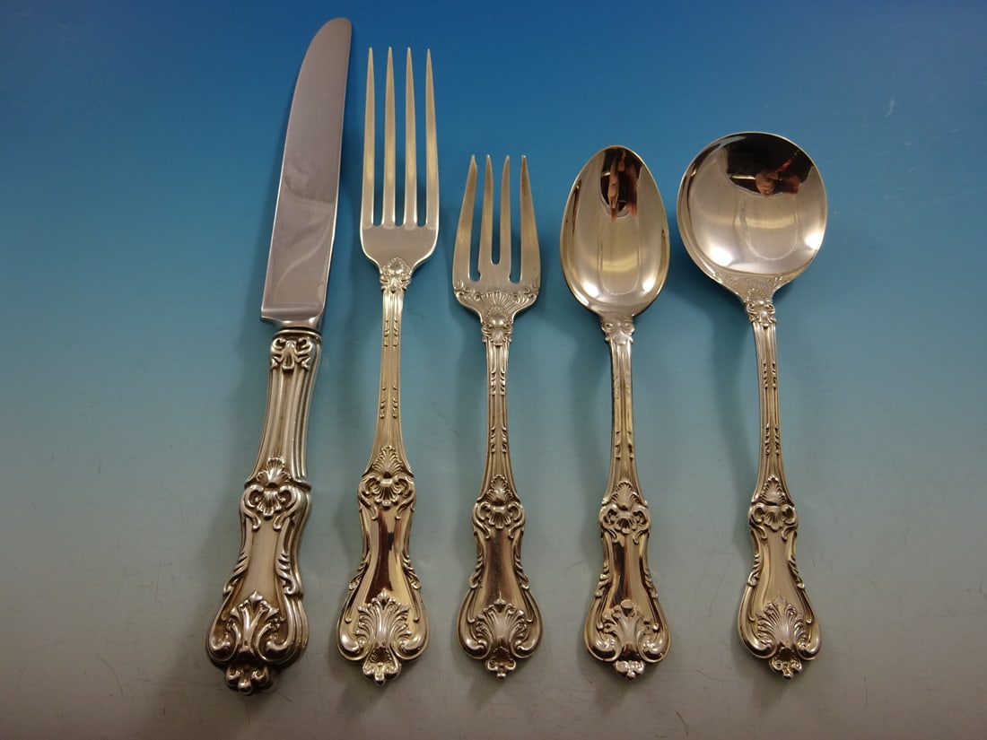 Frank Smith Federal Cotillion Sterling Silver Flatware Set 43 Pcs: Frank Smith Federal Cotillion Sterling Silver Flatware Set 43 Pcs Enhance your dining experience with the Federal Cotillion Sterling Silver Flatware Set by Frank Smith, featuring 43 meticulously craft