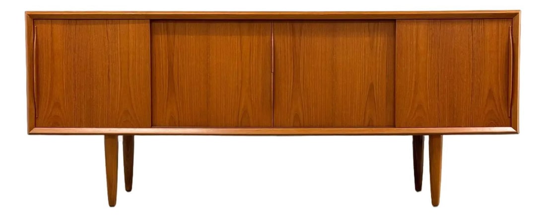 Mid Century Danish Modern 79" Teak Sideboard Credenza Refinished (1 of 9)