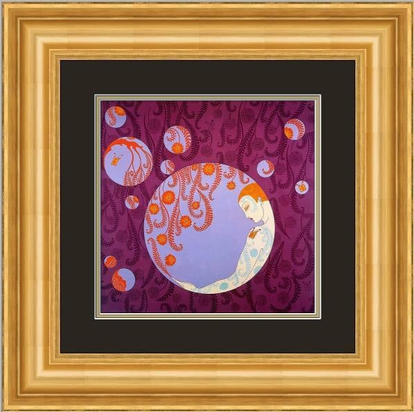 Erte Spring Shadows I Custom Framed Art Deco Print (1 of 2)