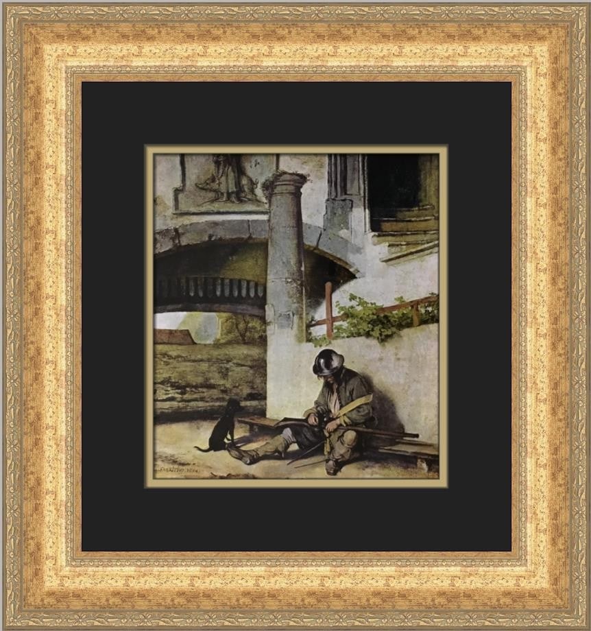 Carel Fabritius The Sentinel Custom Framed Art Print 17 x 18: Carel Fabritius The Sentinel Custom Framed Art Print 17 x 18 Enhance your art collection with this stunning custom framed print of 'The Sentinel' by Carel Fabritius. This medium-sized piece showcases