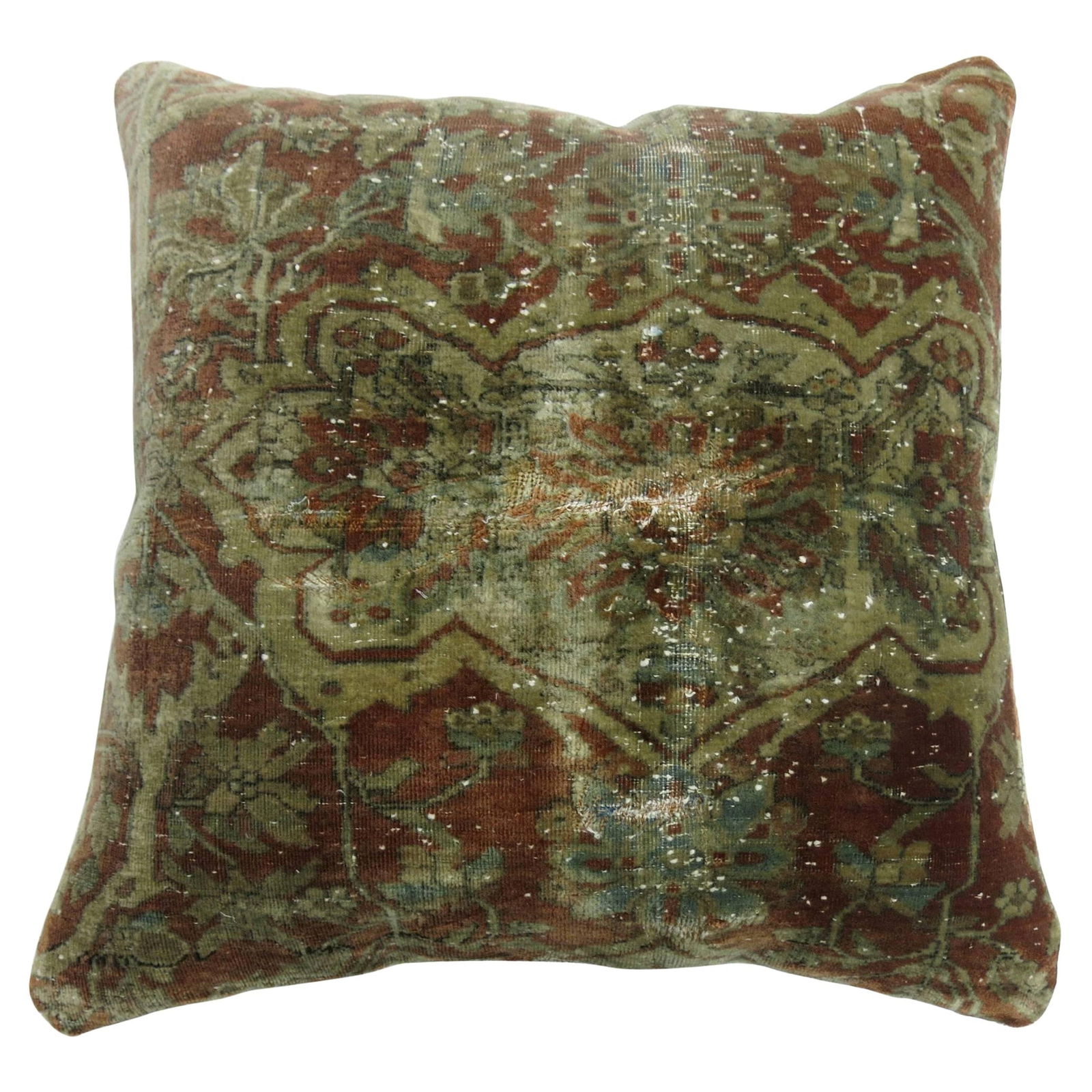 Mohtasham Kashan Rug Pillow 20 x 20 Antique Persian Style: Mohtasham Kashan Rug Pillow 20 x 20 Antique Persian Style Transform your living space with this exquisite Antique Persian Kashan Rug Pillow, a beautiful blend of tradition and comfort. Crafted from a