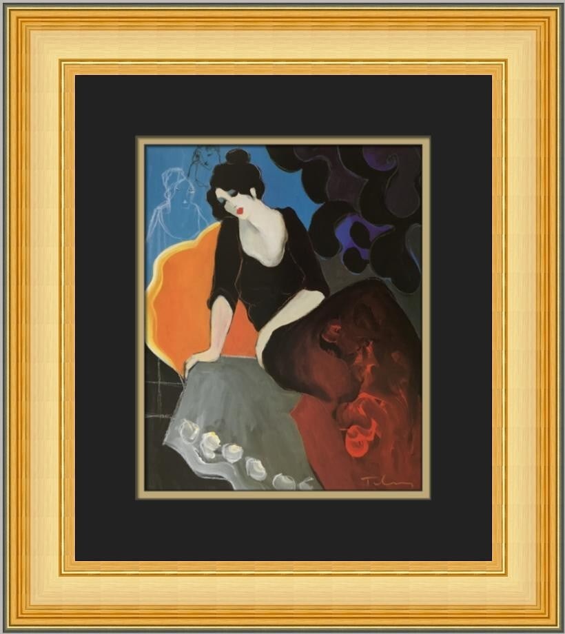 Itzchak Tarkay Wanda Custom Framed Portrait Print 18 x 16 (1 of 2)