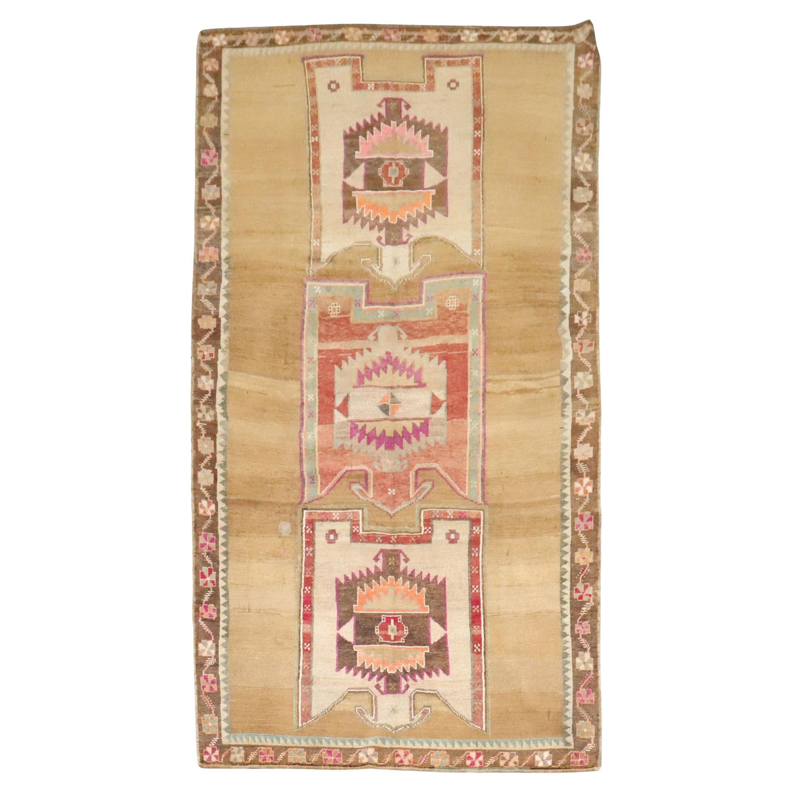 Zabihi Collection Hand-Knotted Turkish Tribal Gallery Runner 6'6" x 11'10" (1 of 9)
