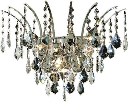 Elegant Lighting Victoria Chrome 3-Light Wall Sconce Royal-Cut Crystal: Elegant Lighting Victoria Chrome 3-Light Wall Sconce Royal-Cut Crystal Illuminate your space with the elegant Victoria Collection Chrome Sconce, featuring a stunning 3-light design. This wall sconce