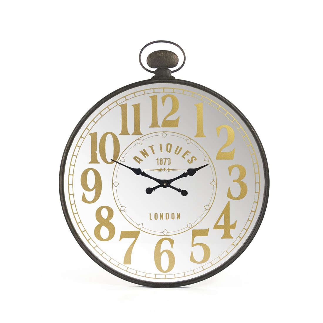 Zentique Burnell Ebony Wall Clock with Ivory Accents 41 x 35: Zentique Burnell Ebony Wall Clock with Ivory Accents 41 x 35 This elegant Burnell wall clock showcases a stunning ebony finish complemented by ivory accents, making it a perfect addition to any transi