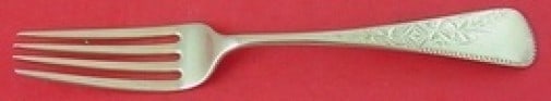 Gorham Antique Engraved 8 Sterling Silver Dinner Fork 7 5/8": Gorham Antique Engraved 8 Sterling Silver Dinner Fork 7 5/8" This exquisite antique dinner fork features the Antique Engraved 8 pattern by Gorham, crafted from high-quality sterling silver. Measuring