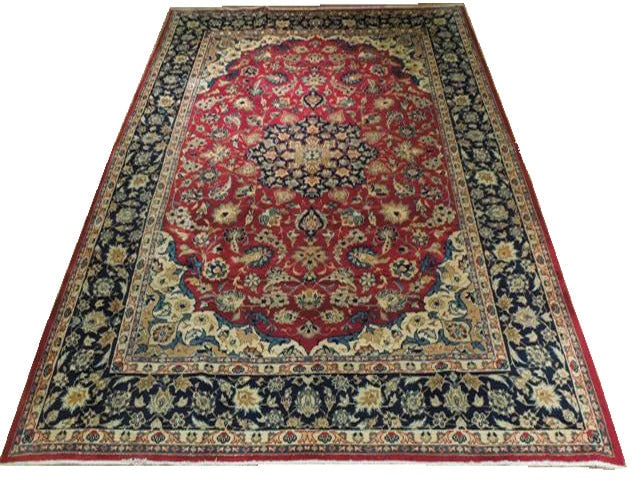 Handcrafted Persian Kashan Rug 7'10 x 10'2 Traditional Design (1 of 6)
