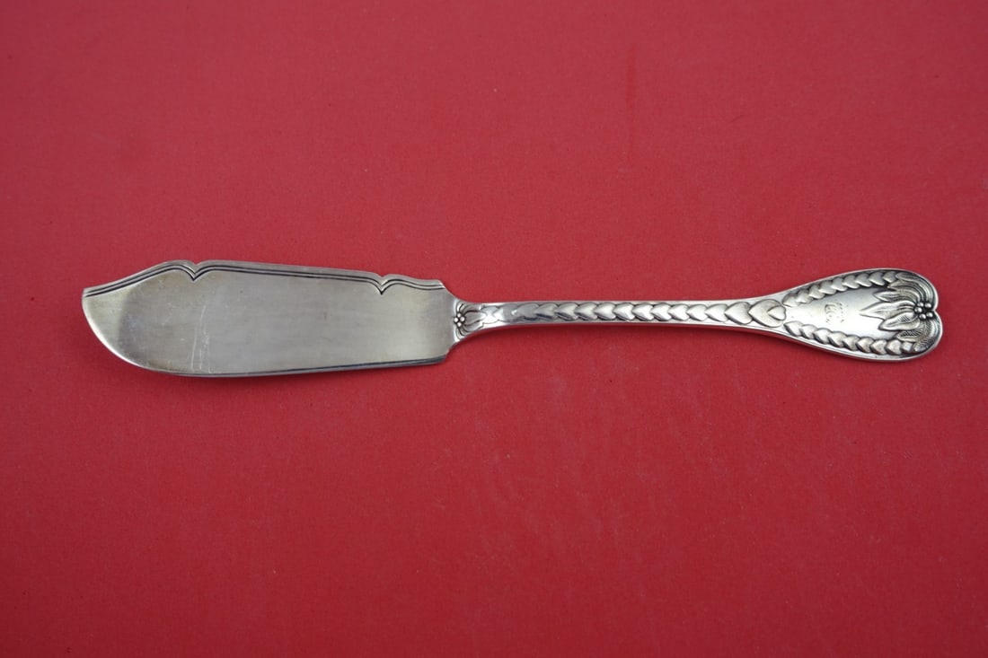 Scheid Palm Pattern Sterling Silver Master Butter Knife 7 7/8" (1 of 2)
