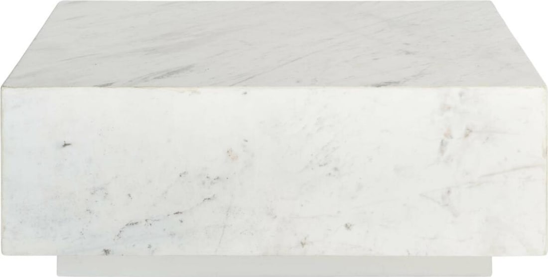 Alder Tweed Bennett Square Coffee Table Polar White Marble (1 of 1)