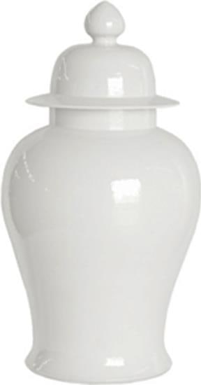 Handmade Asian Antique Style White Temple Jar Decor (1 of 2)