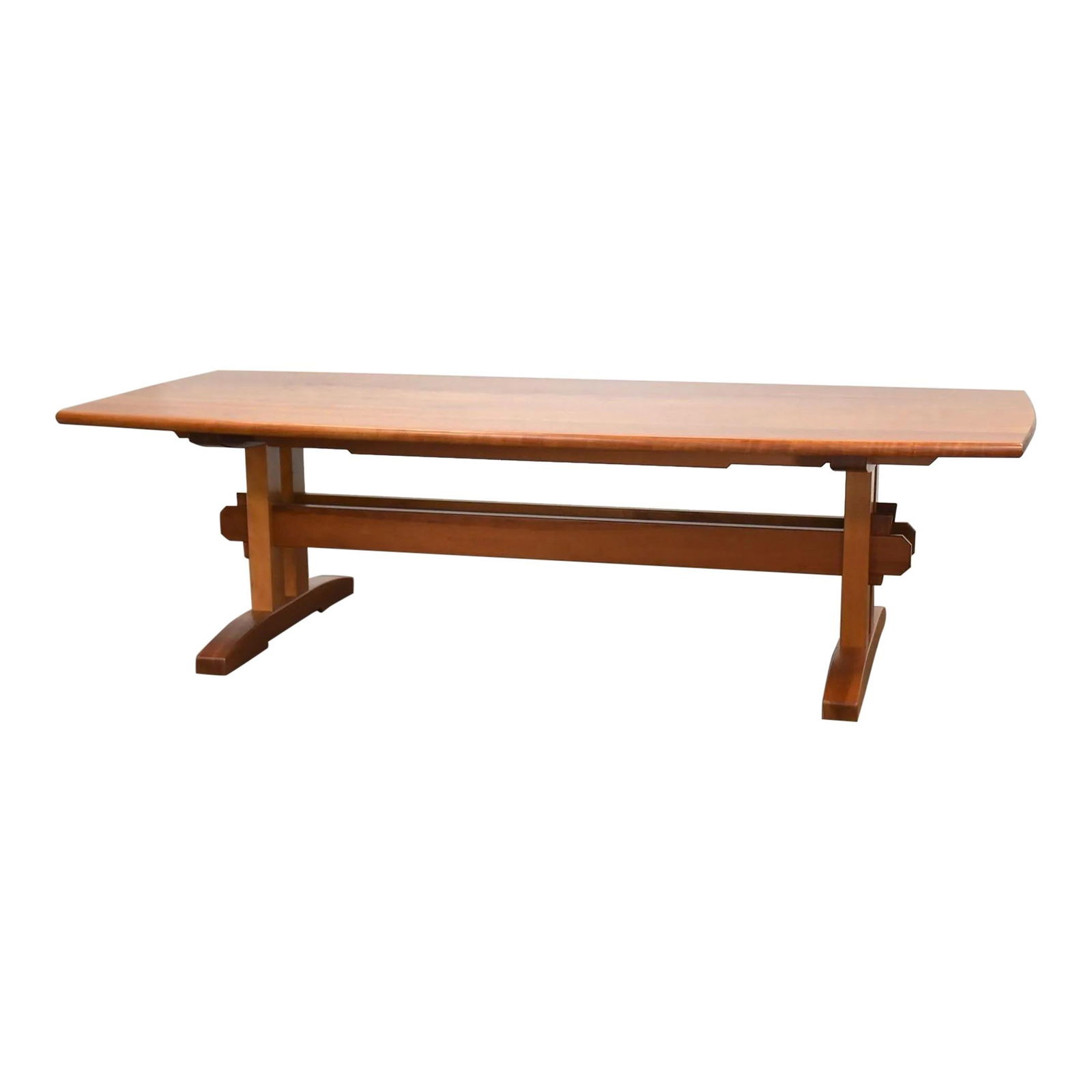 1980s Solid Cherry Conference Dining Table with 1.5" Thick Top (1 of 7)