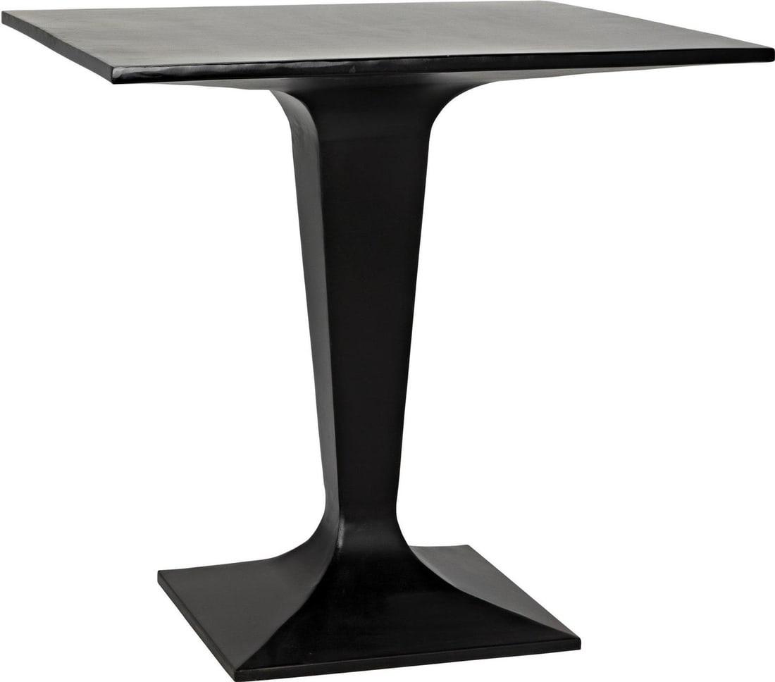 Anoil Industrial Black Steel Dining Table 30 x 30 Inches (1 of 4)