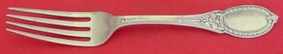 Whiting-Hebbard Mask Sterling Silver Dinner Fork 7 7/8" (1 of 2)