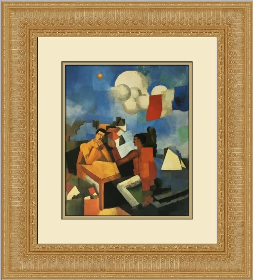 Roger De La Fresnaye Conquest of the Air Custom Framed Print 20x18: Roger De La Fresnaye Conquest of the Air Custom Framed Print 20x18 This impressive custom framed print titled "Conquest of the Air" by artist Roger De La Fresnaye is a stunning representation of Impre