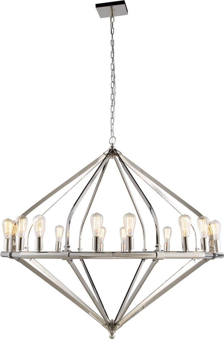 Elegant Lighting Illumina Pendant Lamp Polished Nickel 40W (1 of 1)
