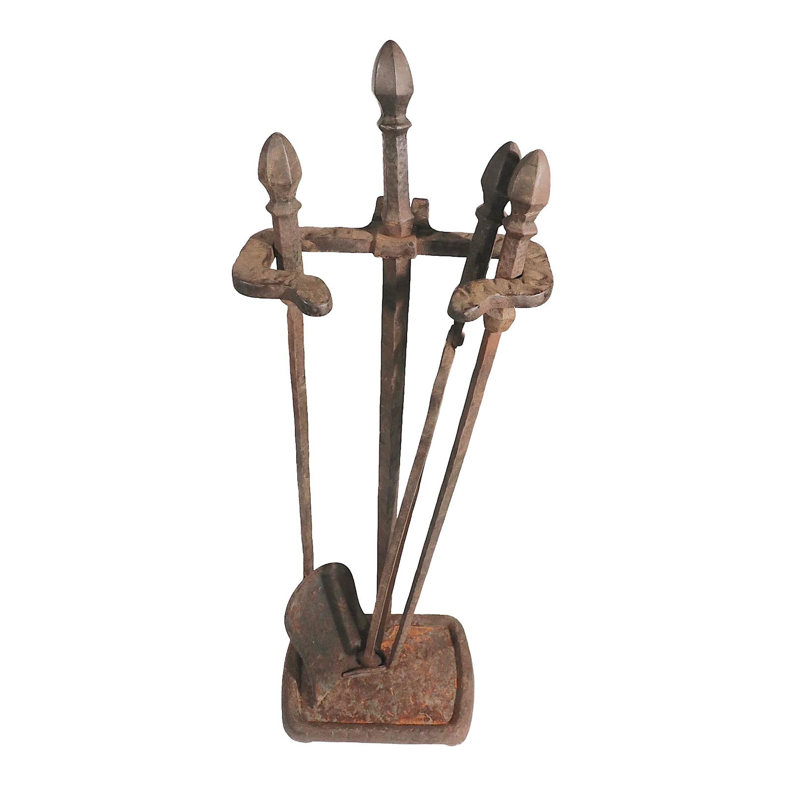 4 Piece Arts and Crafts Mission Iron Fireplace Tool Set (1 of 7)